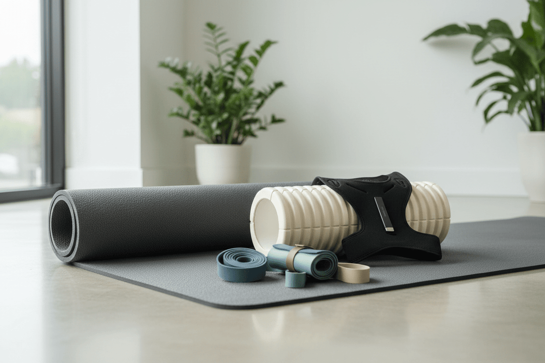 Entraînement quotidien pour une colonne vertébrale en bonne santé avec des accessoires de fitness