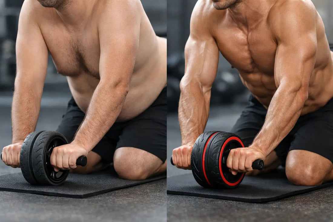 Transformation roue abdominale avant après