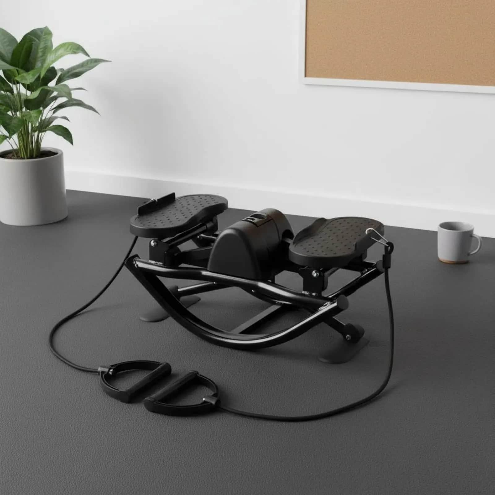 Stepper sports avec bandes de résistance pour tonifier bras et jambes