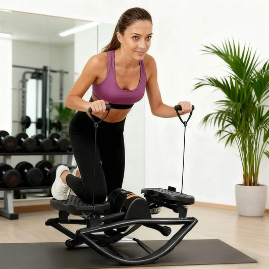 Stepper sports vue de profil – système hydraulique silencieux