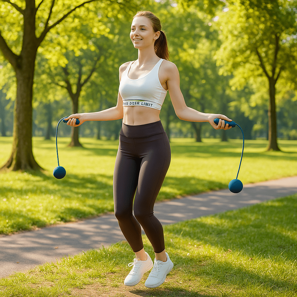 Corde à Sauter Sans Fil Lestée – Poignées Ergo 13,5 Cm, Rotule 360°, Poids 102g, Cardio, Agilité, Indoor/outdoor, Pour Homme/femme