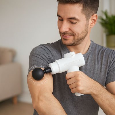 mini Pistolet de massage blanc