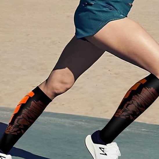 Chaussette de compression orange
