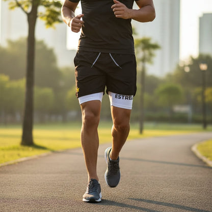 Short sport court pour homme noir