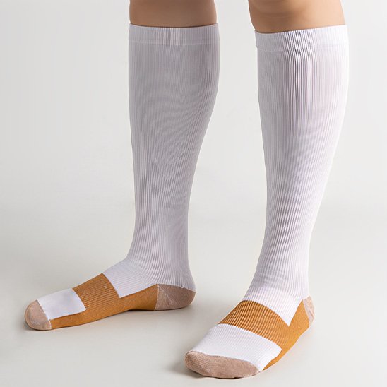 Chaussette de compression blanche