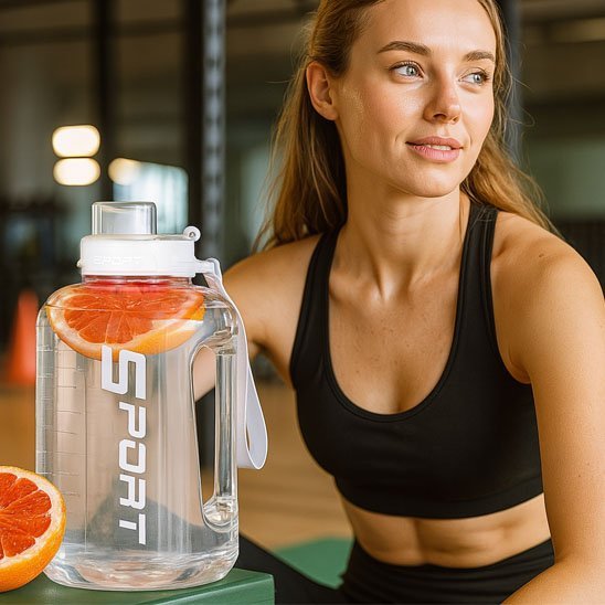 Gourde grande contenance blanche