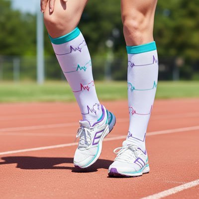 Chaussette de compression blanche